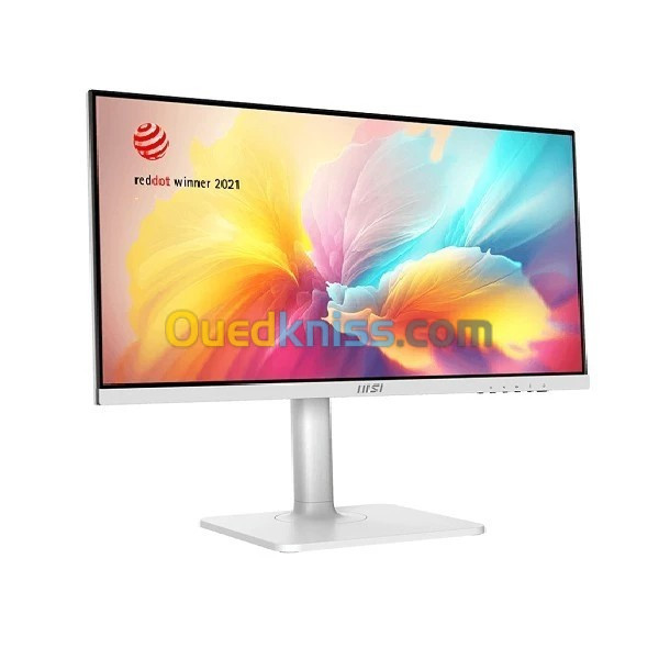 ÉCRAN MSI 24 INCH - MODERN MD2412PW - DALLE IPS FHD - 4MS - 100HZ - USB TYPE C - ADJUSTABLE - WHITE