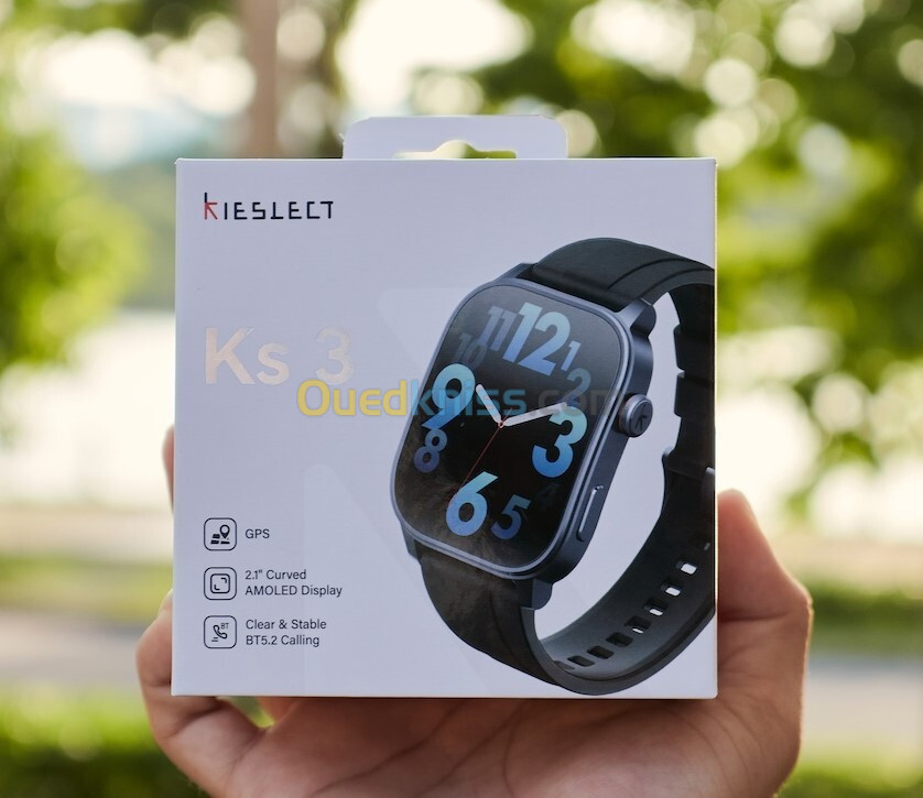 KIESLECT KS3 SMART WATCH - 2,01" AMOLED - BLUETOOTH - GPS - 150+ SPORTS MODE - ÉTANCHE - BLACK