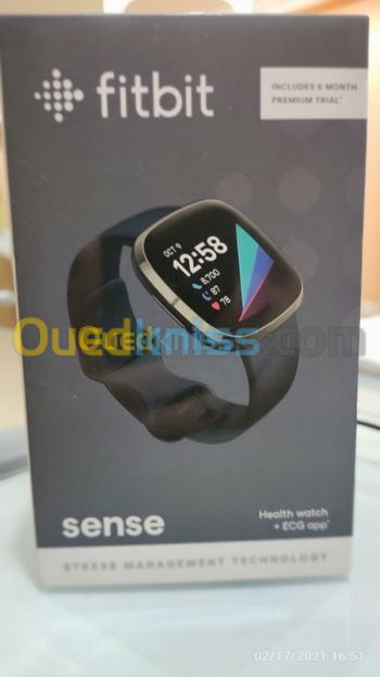 Fitbit Fitbit Sense Smartwatch Fréquence Cardiaque, Stress Management & Tendances De La Température Cutanée