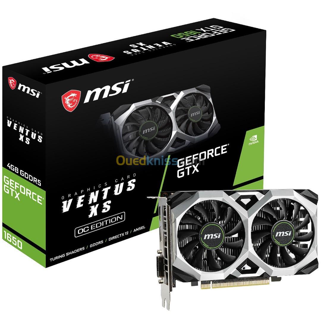 MSI GeForce GTX 1650 VENTUS XS 4G OC - 4 Go GDDR5 - HDMI/DisplayPort/DVI - PCI Express