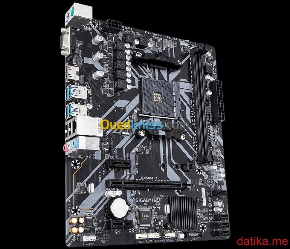 Gigabyte B450M H - AM4 AMD - 2X DDR4 - SATA 6GB/S + M.2 - USB 3.0 - 1X PCI-EXPRESS 3.0 16X