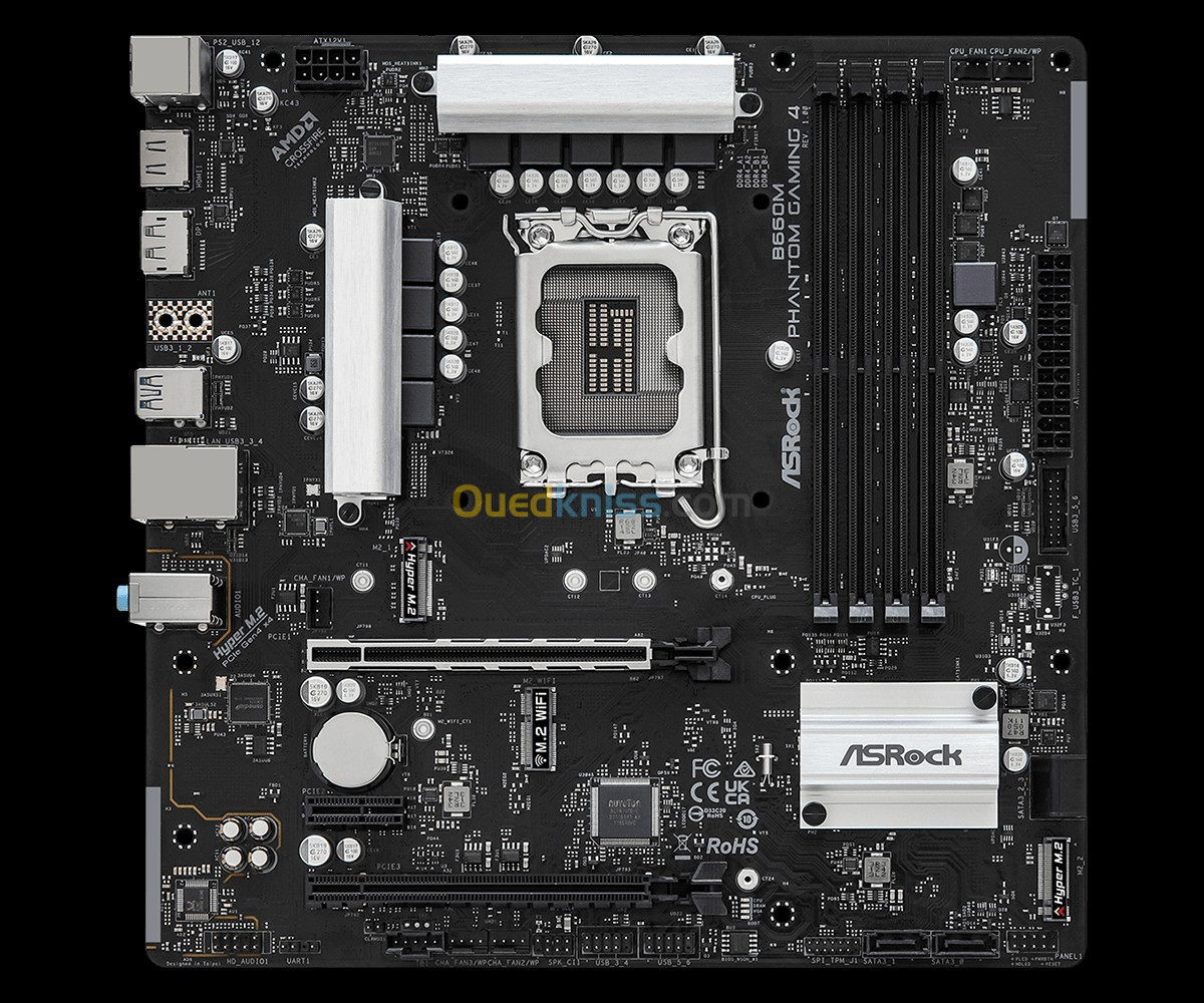 Carte Mère ASRock B660M Phantom Gaming 4 Micro ATX Socket 1700 Intel B660 Express - 4x DDR4