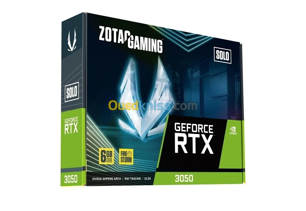 ZOTAC GAMING GEFORCE RTX 3050 6GB GDDR6 SOLO - 1470 MHZ - SUPPORTS 4K - PCI EXPRESS 4.0 - HEATSINK