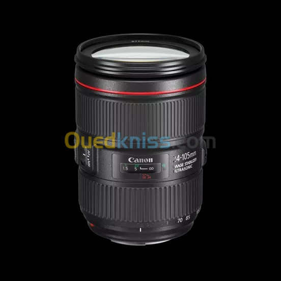 CANON OBJECTIF EF 24-105mm - F/4L IS II USM - APS-C - 3 VITESSES - FOCALE AJUSTABLE - MÉTAL - NOIR