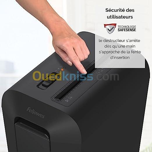 FELLOWES DESTRUCTEUR DE DOCUMENTS LX65 COUPE CROISÉE P4 - 22 LITRE - AGRAFES, CARTES , TROMBONES