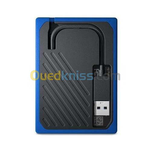 WD My Passport Go - 1TB SSD - Disque Dur Externe - USB 3.0 - Noir- Bleu