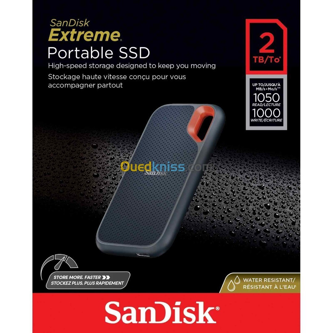 Disque dur externe portable SSD SANDISK Portable - 2To