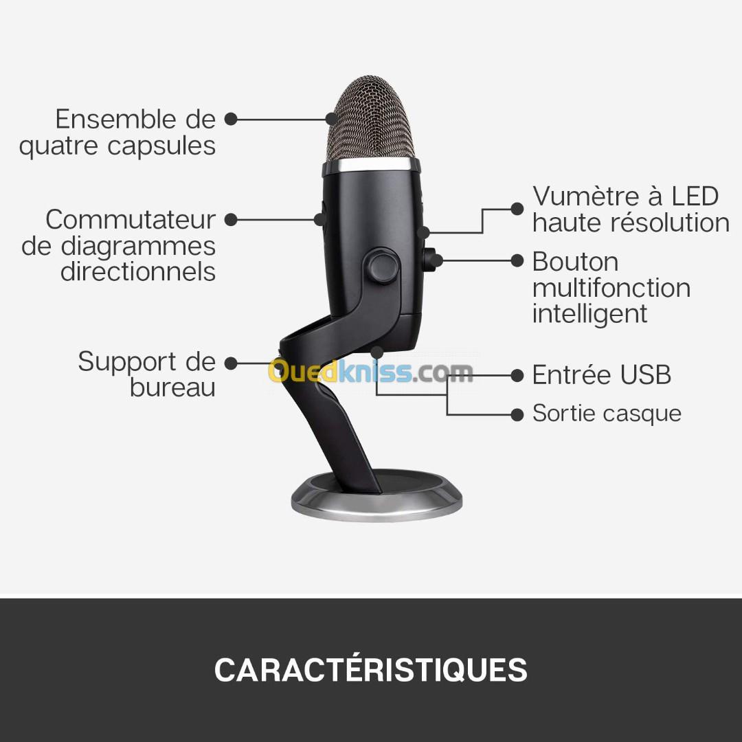 Logitech By Blue Yeti X MICROPHONE USB PROFESSIONNEL POUR LE GAMING, LE STREAMING ET LE PODCASTING