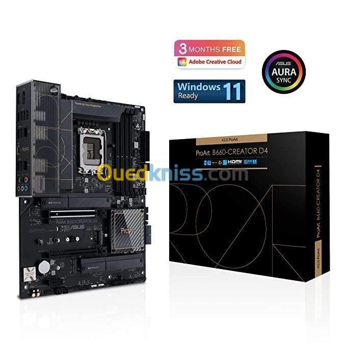 ASUS ProArt B660-CREATOR D4 ATX Socket 1700 Intel B660 Express - 4x DDR4 - M.2 PCIe 4.0 - USB 3.1