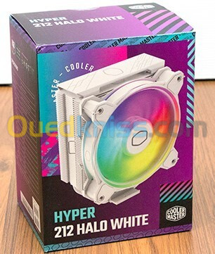 COOLER MASTER HYPER 212 HALO WHITE AIRCOOLING - 120mm ARGB FAN - SOCKET INTEL & AMD -ALUMINIUM-180W