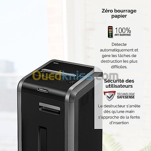 FELLOWES DESTRUCTEUR DE DOCUMENTS LX25 - COUPE CROISÉE P4 - 11,5 LITRES - AGRAFES - TROMBONES