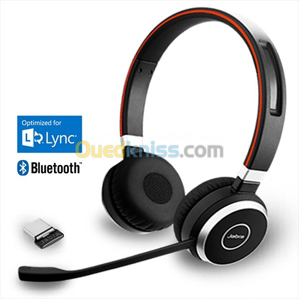 CASQUE JABRA EVOLVE 65 SE STÉREO- SANS FIL- BATTERIE - CERTIFIÉ MICROSOFT - USB BLUETOOTH - NOIR