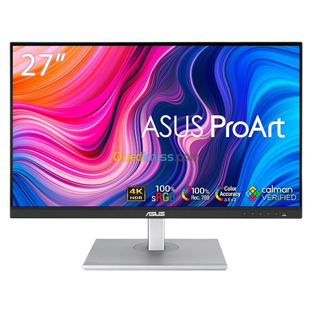 ECRAN ASUS PROART PA279CV - 27 LED 4K - 5MS - IPS - HDR10 - DISPLAY - USB-C - 6-AXIS - PIVOT - NOIR