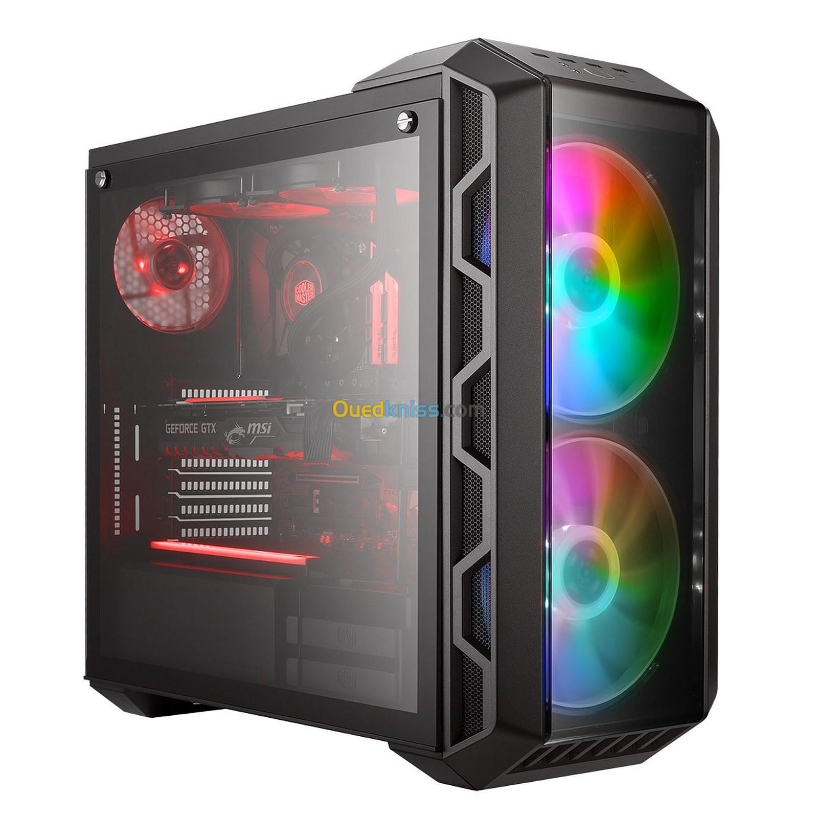 Boîtier Cooler Master MasterCase H500 Moyen Tour Avec Façade Maille Ou Verre Trempé Gris ARGB