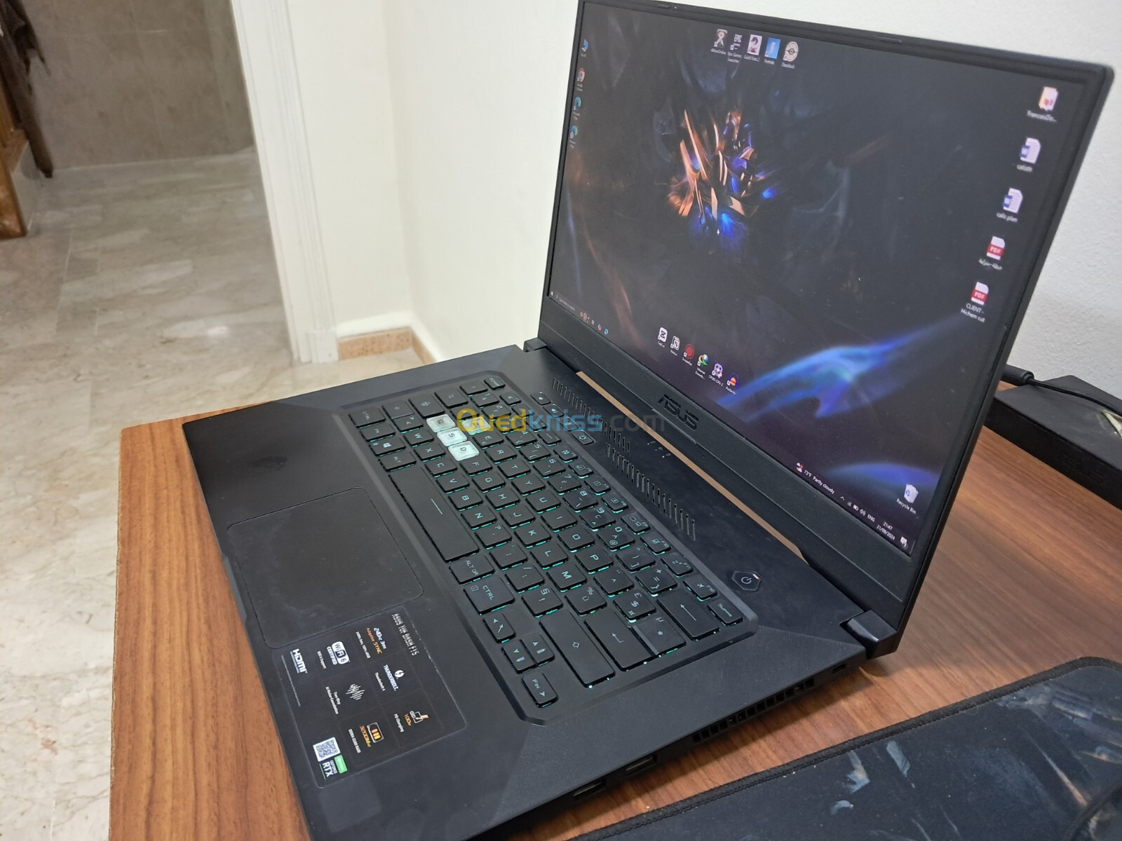 Asus tuf dash f15 i5 11300,RTX 3060,16gb ram, 512ssd, ecran 240 hz