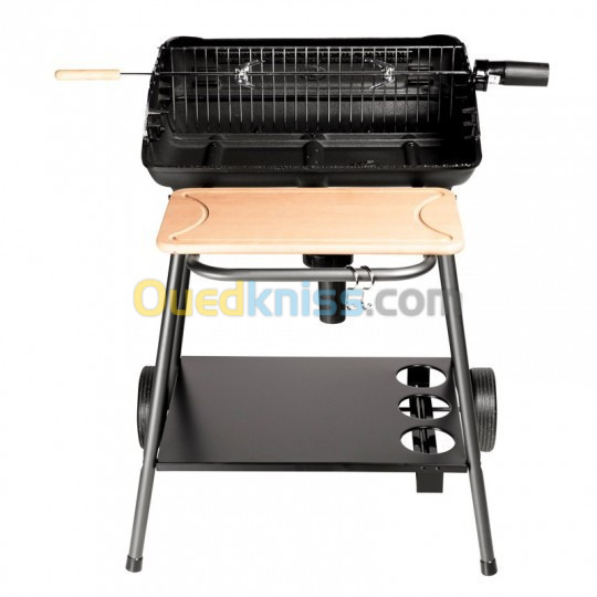 Barbecue somagic bergamo 21 à charbon de bois, avec cuve en fonte, grille en acier chromé 