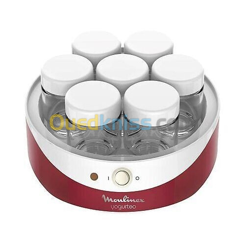 Yaourtière MOULINEX 7 Pots 13W YG229510 Yogurteo - Rouge et Blanc