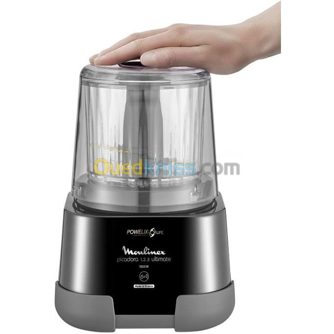 Moulinex Hachoir 5 En 1 Moulinette Ultimate Powelix Life-1000 W-Dp810810-Noir