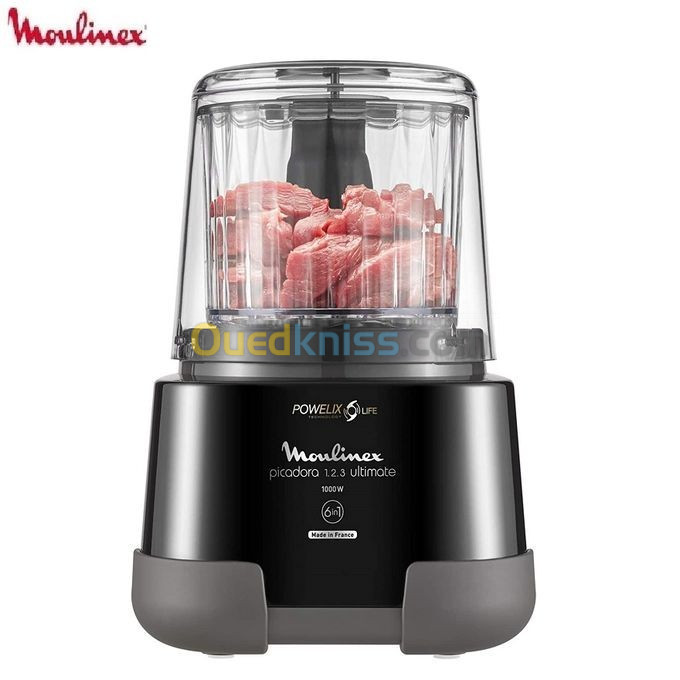 Moulinex Hachoir 5 En 1 Moulinette Ultimate Powelix Life-1000 W-Dp810810-Noir