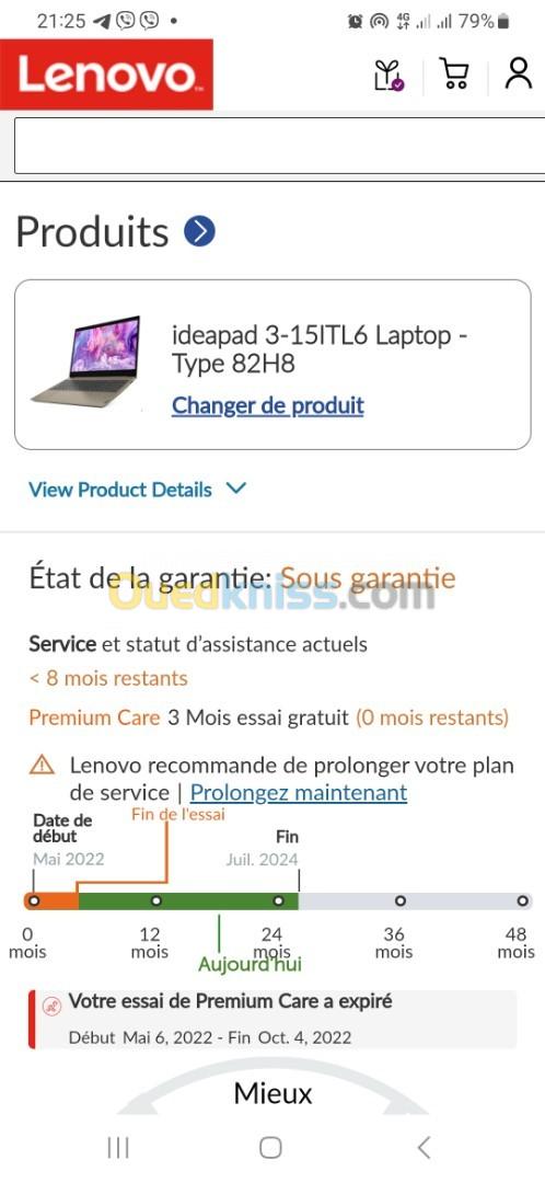 3 Pc portable lenovo core i5 11éme/8go/256 Go