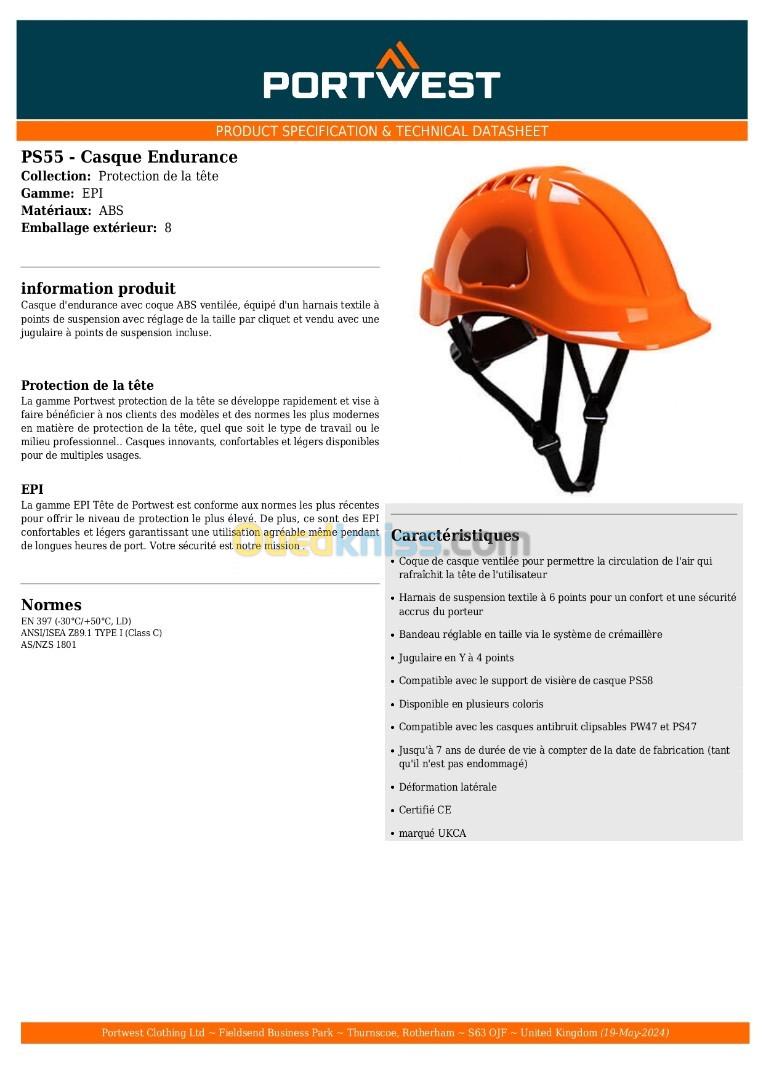 lunette de sécurité fumée/casque de chantier made in uk