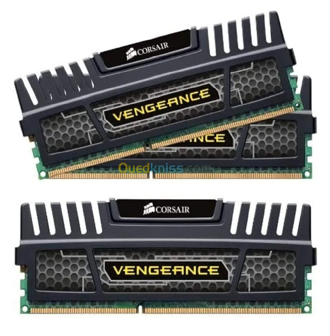 RAM 32 (4x8GB) Corsair CMZ16GX3M2A1600C9 Vengeance 32GB (4x8GB) DDR3 1600 Mhz CL9 RAM XMP Noir