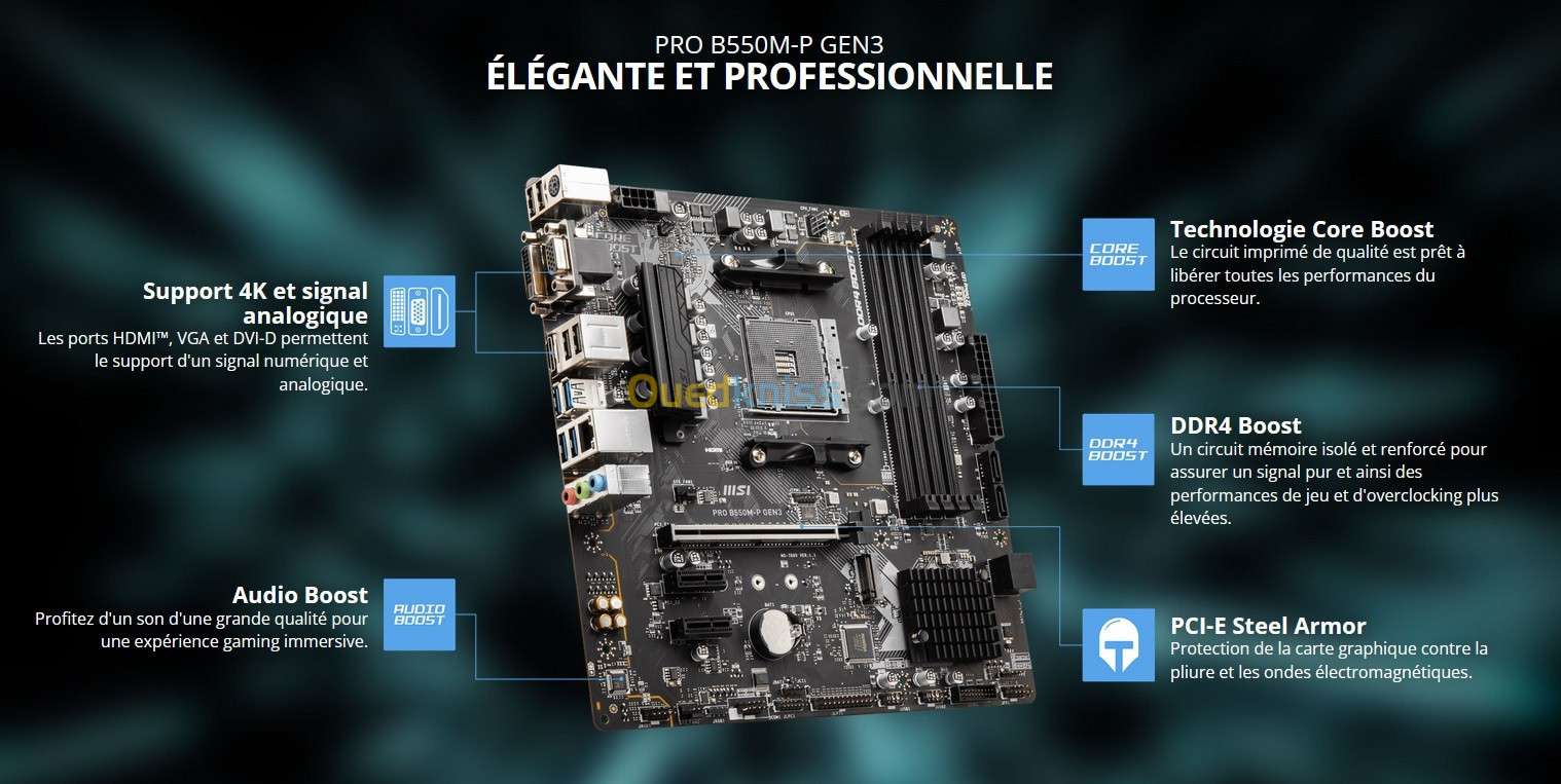 Carte mère MSI PRO B550M-P GEN3