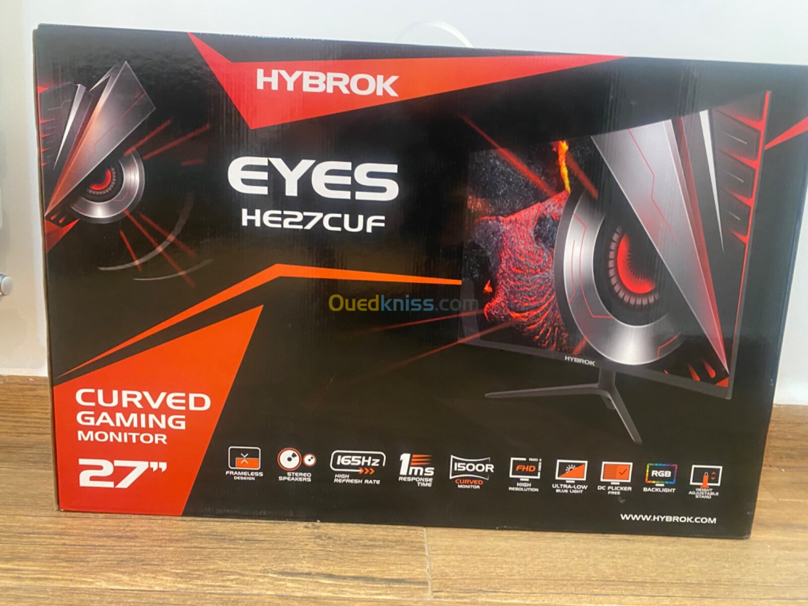 Écran hybrok curved 27p 165hz