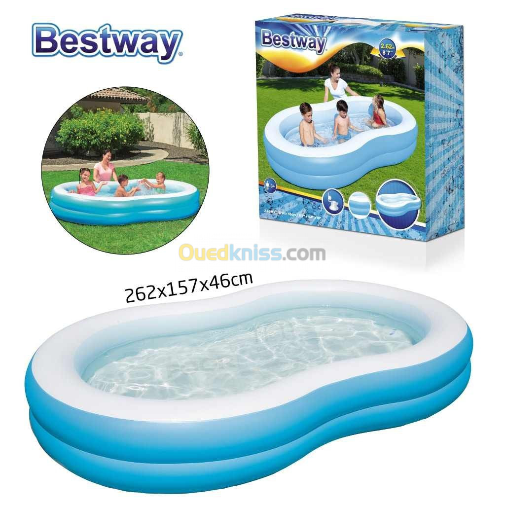 Piscine Gonflable Bestway 2m62 X 1m57 X 46cm