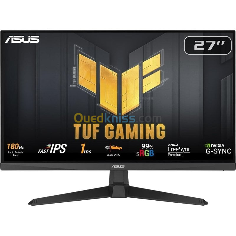 Ecran asus tuf gaming vg279q3a 27p 180hz fast ips 1ms