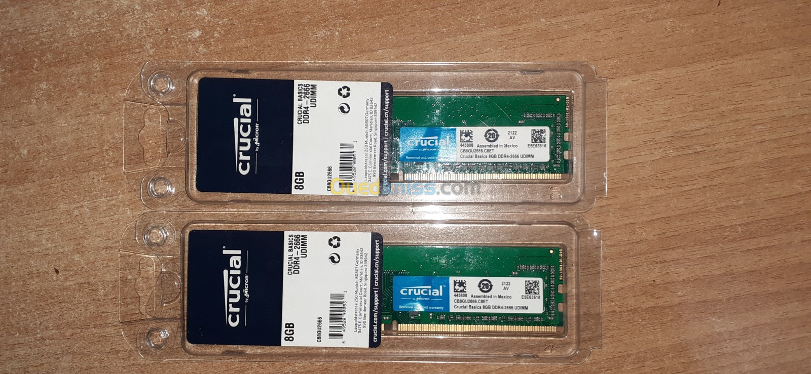 2 Ram crusial ddr4 16 gb 2666 mhz