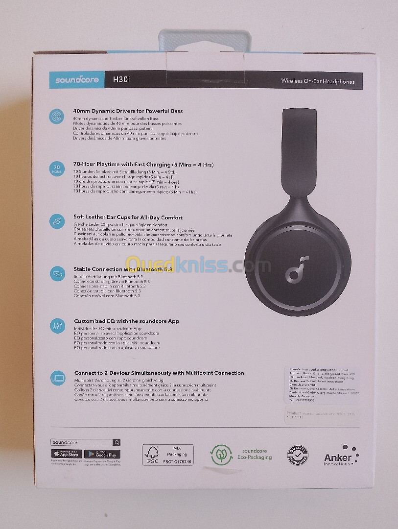 Casque bluetooth Anker h30i 