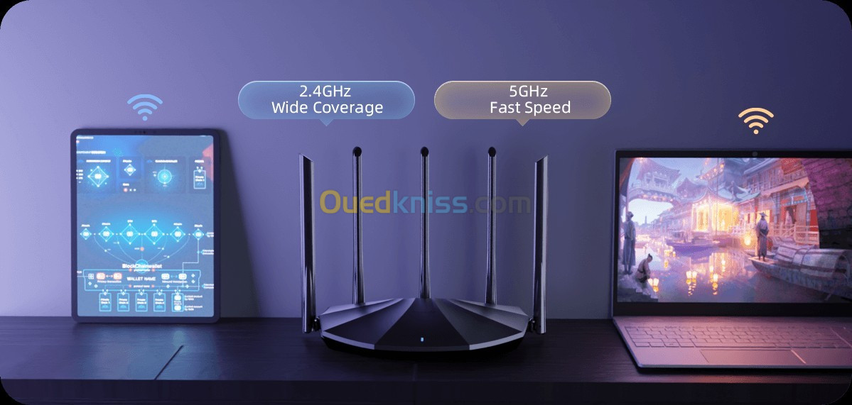 Point d'accès Wi-Fi 6 Dual-Band Gigabit Router TENDA TX2 Pro