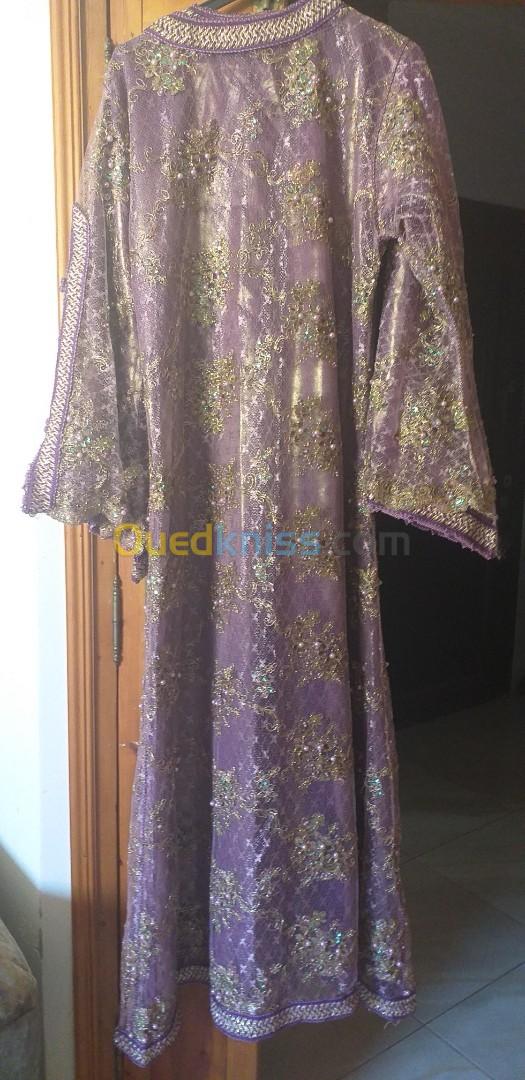 Kaftan en deux pièces violet