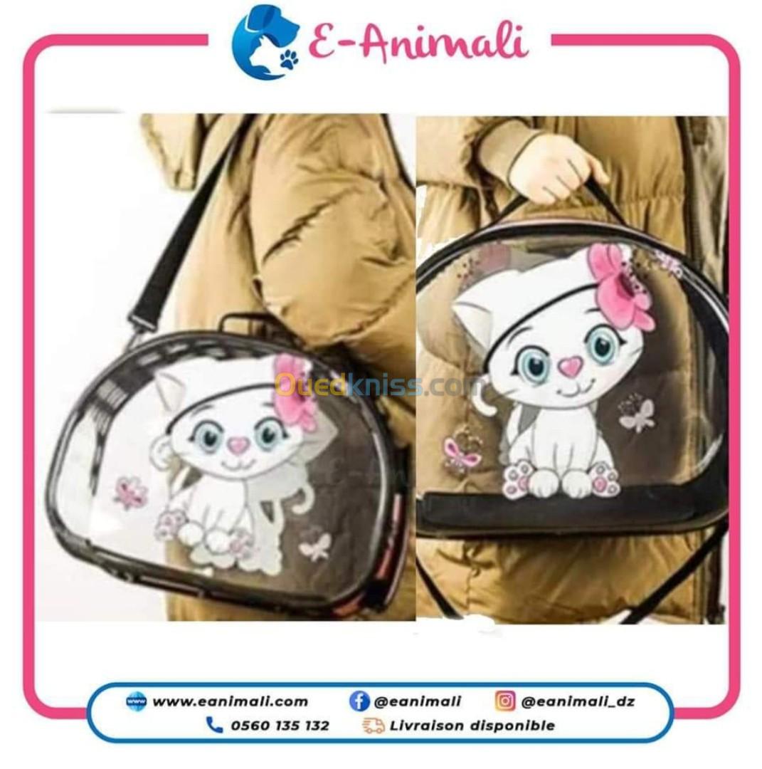 Sac a dos de transport transparent pour chat 