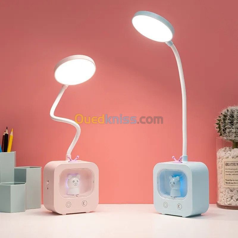 Lampe de Table Flexible en forme d'animal mignon, tactile réglable, pour enfant