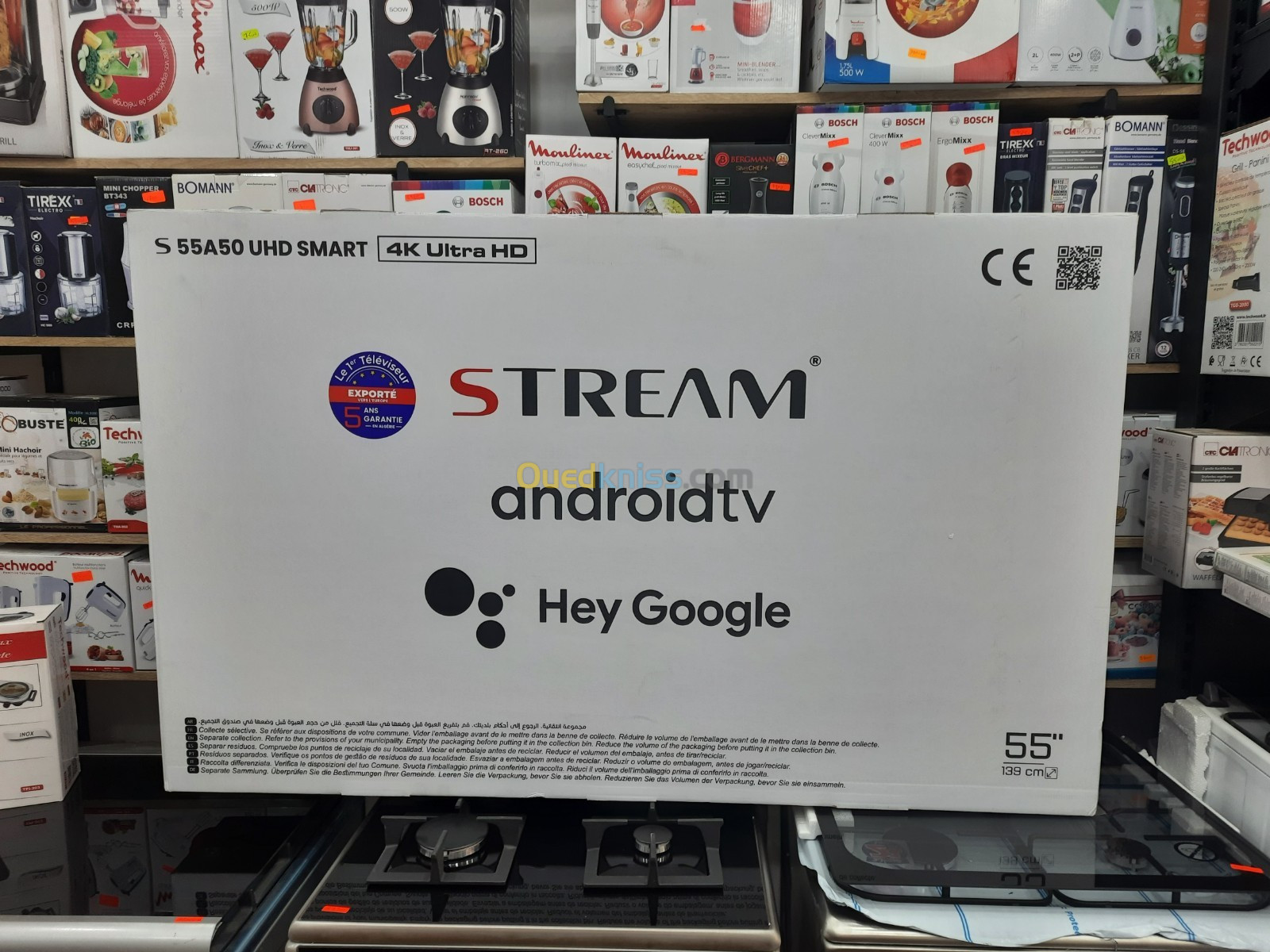 Promotion stream 55 UHD 4K Google tv Smart Android framless tel vocale