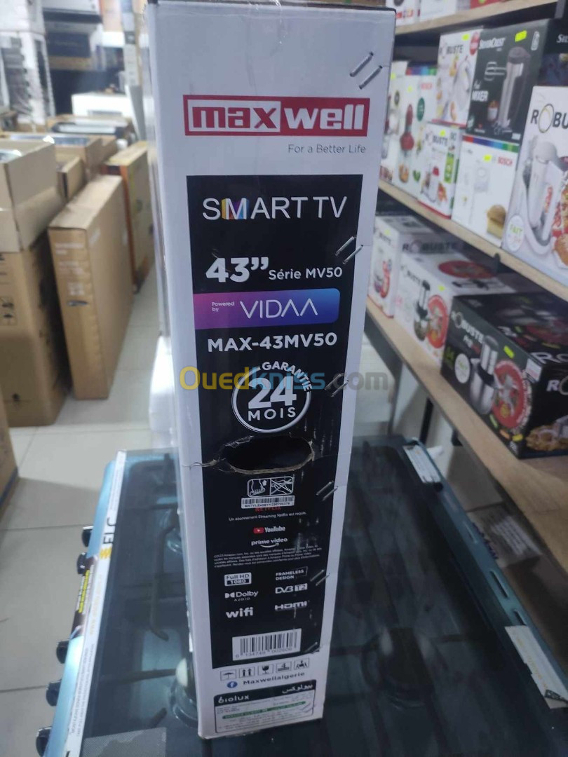 PROMOTION TV MAXWELL 43 SMART SYSTEME VIDAA FULL HD 43MV50