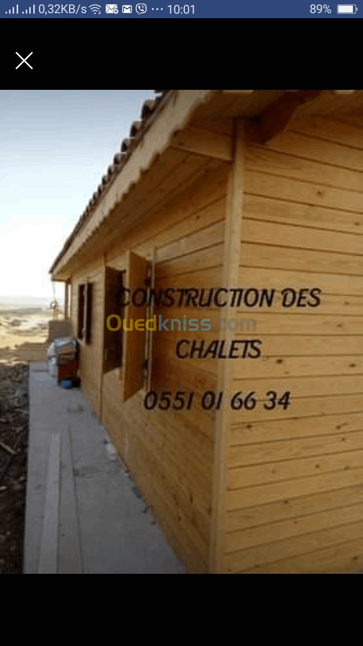 Construction des bungalow et chalets et buvette en bois