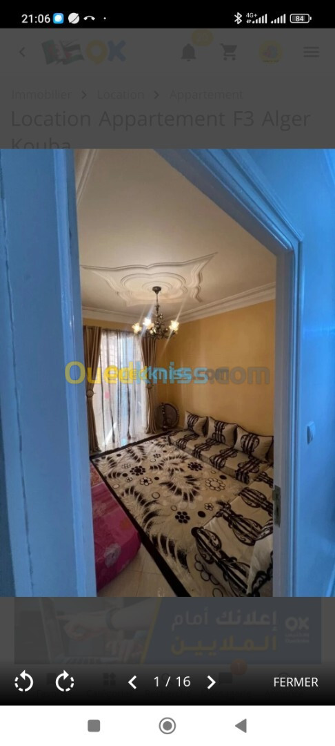 Location Appartement F3 Alger Kouba