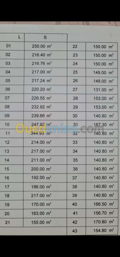 Vente Terrain Setif Guidjel