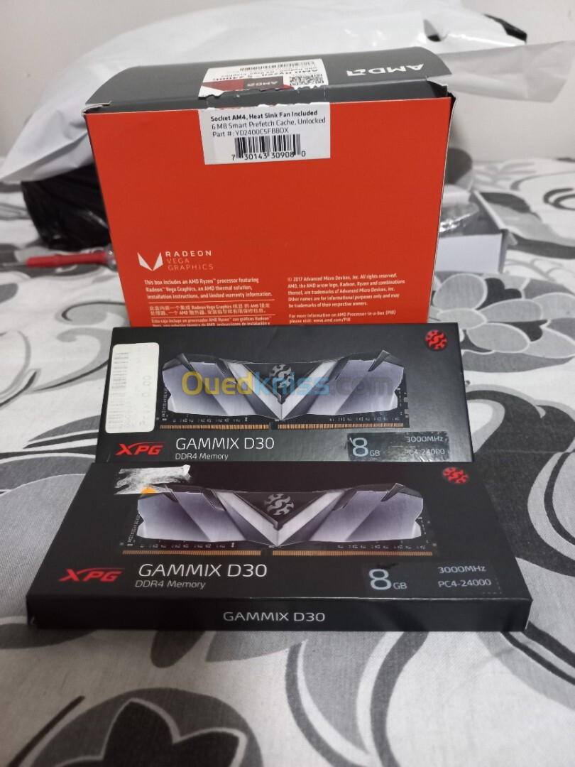 CARTE MERE B450 Aorus M + RYZEN 5 3400G + fan + Adata XPG 16GB (8GBX2)