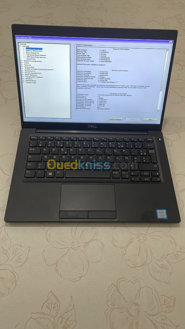 Dell Latitude 7390 8 génération i5-8350U 1.7GHz - RAM DDR4 16Go - SDD M.2 256Go  