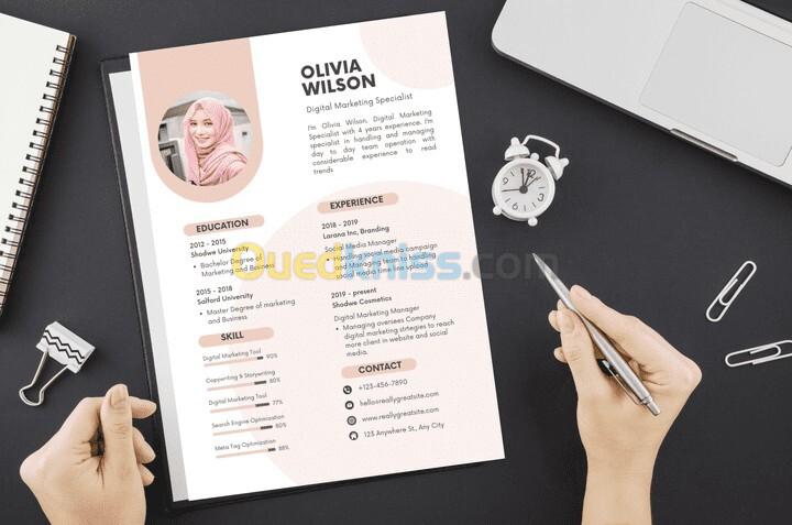 Cv & Graphic design & infographie 