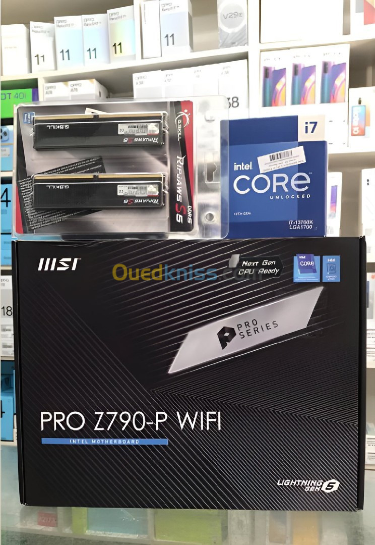 Kit Intel Core i7-13700K + Carte mére MSI Z790-P Pro WiFi Motherboard + RAM G,Skill 32GB Kit DDR5