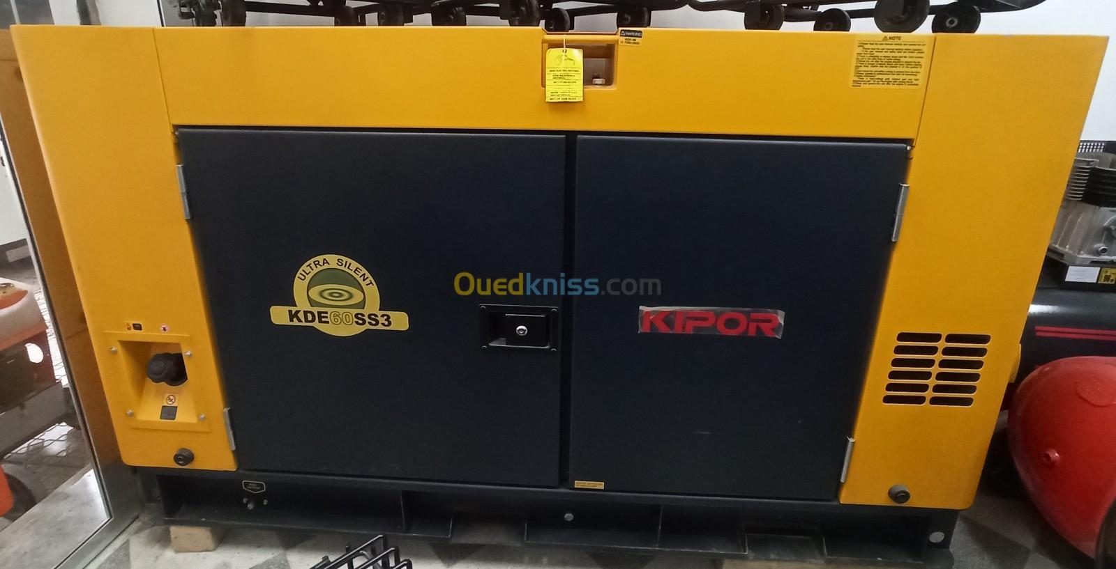 GROUPE ELECTROGENE KIPOR 6.3KVA+9KVA A GAZ+35KVA+60KVA