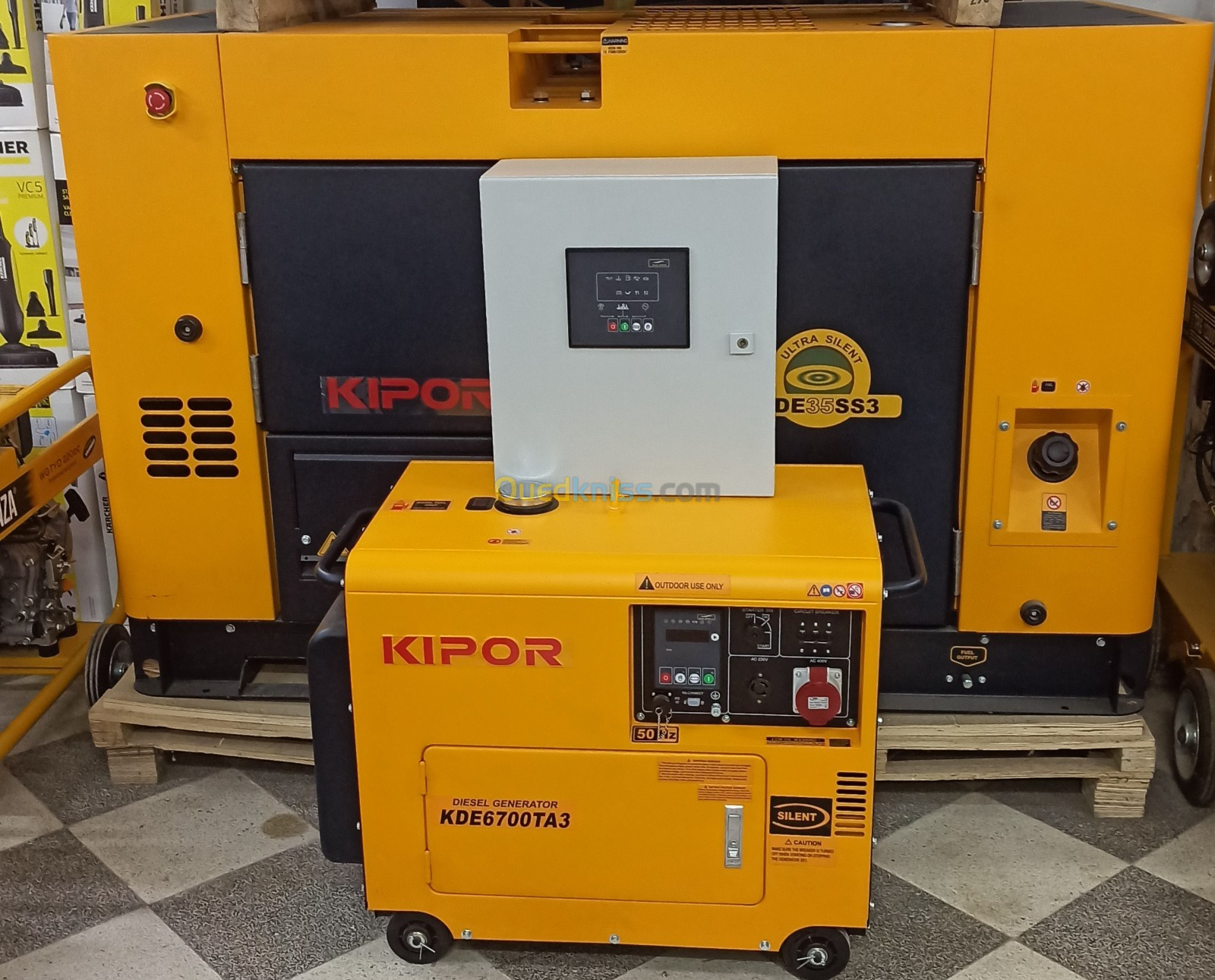 GROUPE ELECTROGENE KIPOR 6.3KVA+9KVA A GAZ+35KVA+60KVA