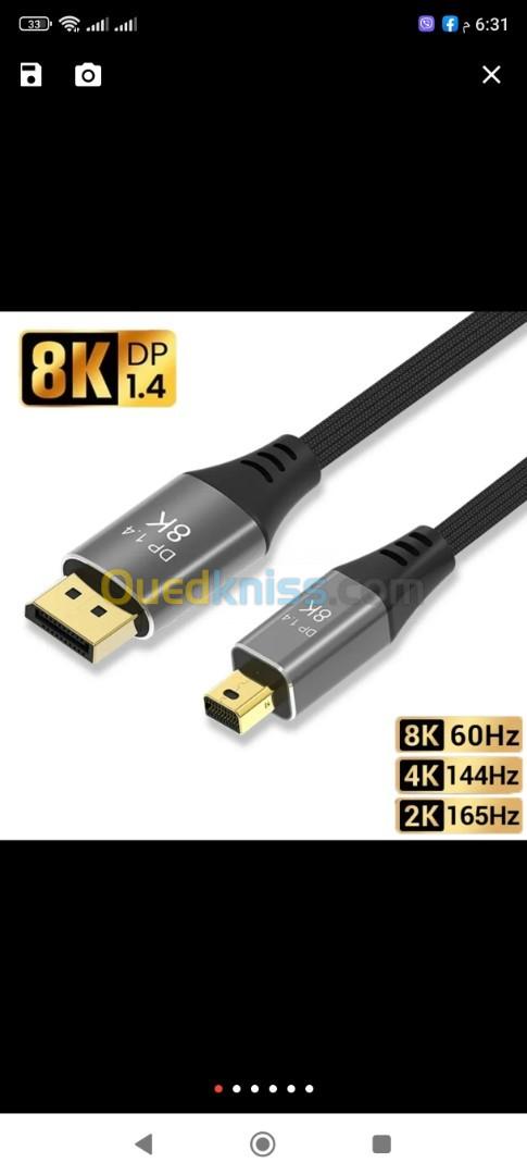 Cable pd 8k Mini DisplayPort to DisplayPort 