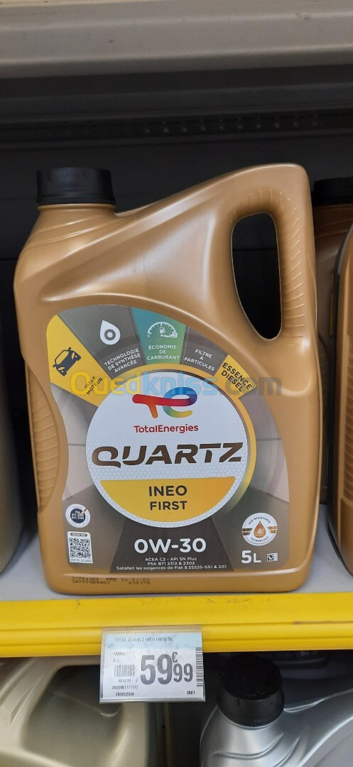 TotalEnergies Quartz 0W-30 - Huile moteur 5L originale