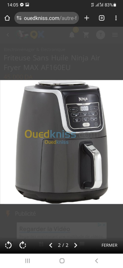 Friteuse sans huile Ninja Air Fryer MAX AF160EU